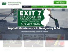 Tablet Screenshot of exit7sealcoating.com